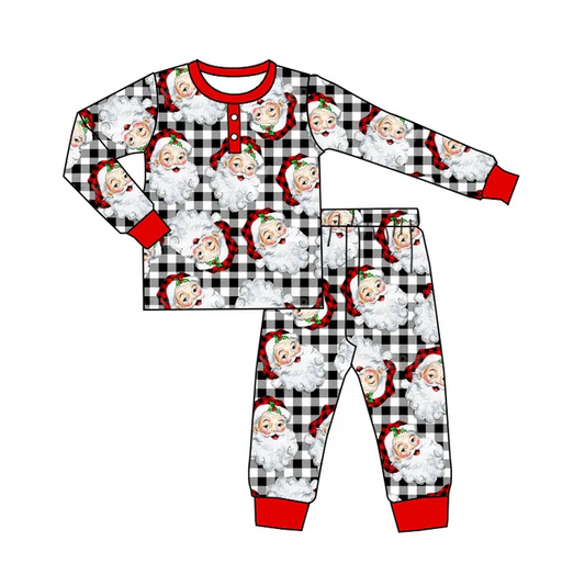 9.6 Baby Girls Santa Christmas Pants Pajamas Clothes Sets preorder(moq 5)