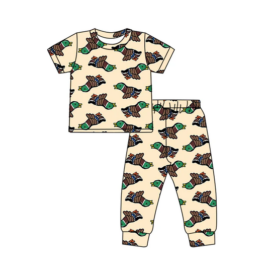 9.6 Baby Kids Duck Top Pants Pajamas Clothes Sets preorder(moq 5)
