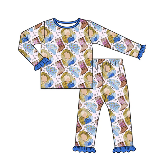 9.6 Baby Girls Singer Boots Pajamas Clothing Sets preorder(moq 5)