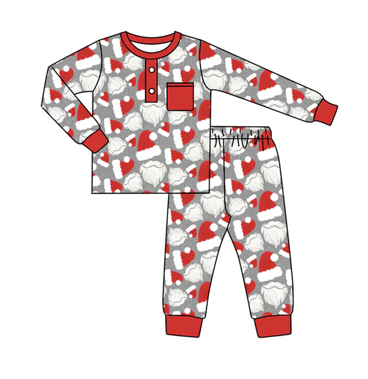 9.6 Baby Boys Christmas Santa 2pcs Pajamas Clothing Sets preorder(moq 5)