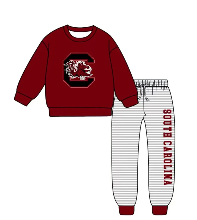 9.8 Preorder (moq 5)Baby Boys Red Bulls C Top Stripe Pants Team Clothes Sets