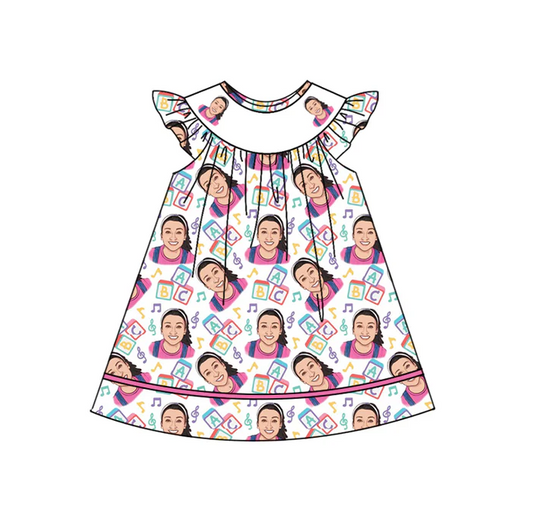 9.10 Baby Girls Teacher Pink Knee Length Dresses Preorder(moq 5)