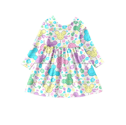 9.10 Baby Girls Colorful Cartoon Knee Length Dresses preorder(moq 5)