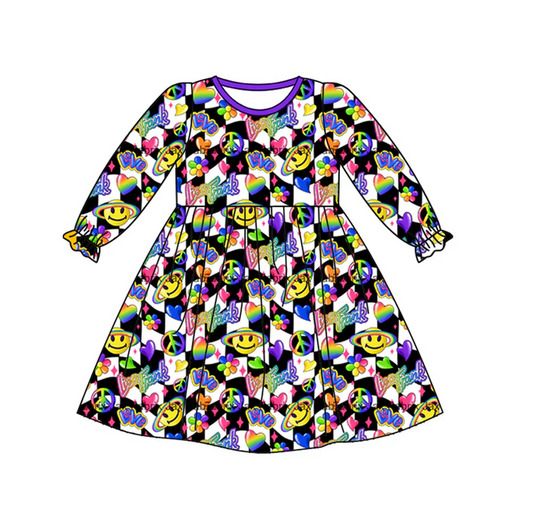 9.11 Baby Girls Smile Checkered Flowers Knee Length Dresses Preorder(moq 5)