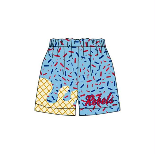 9.12 Preorder(moq 5) Baby Boys Rebels Blue Sprinkles Team Shorts Bottom