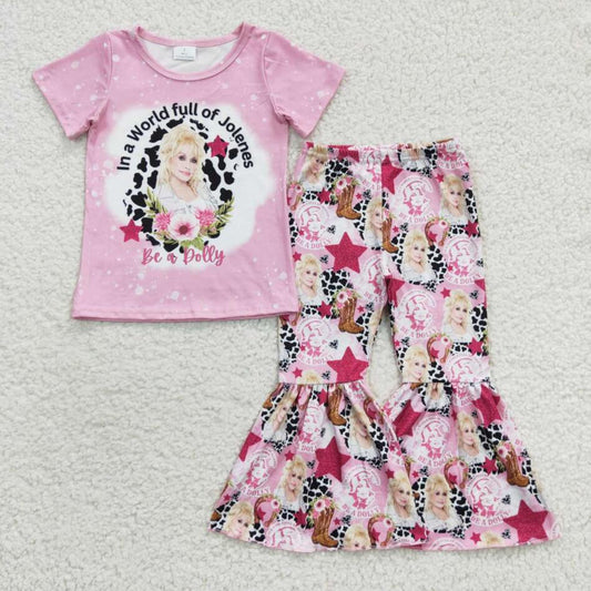 GSPO0719 Toddler Girls Pink Singer Clothing Set