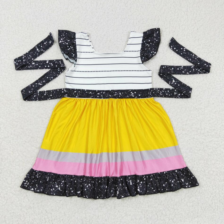 GSD0409 Girls Back to School Stripe Kid Dress