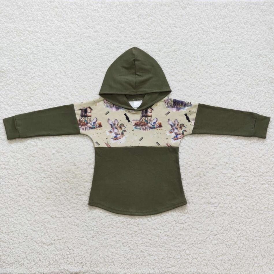 BT0317 Baby Boys Mmallard Green Hoodie Top