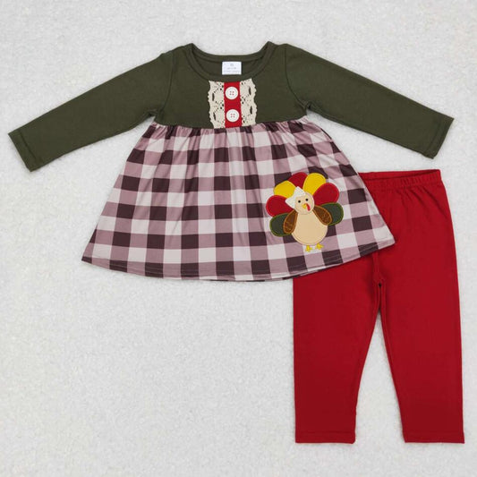 GLP0750 Baby Girls Thanksgiving Turkey Boutique Outfit