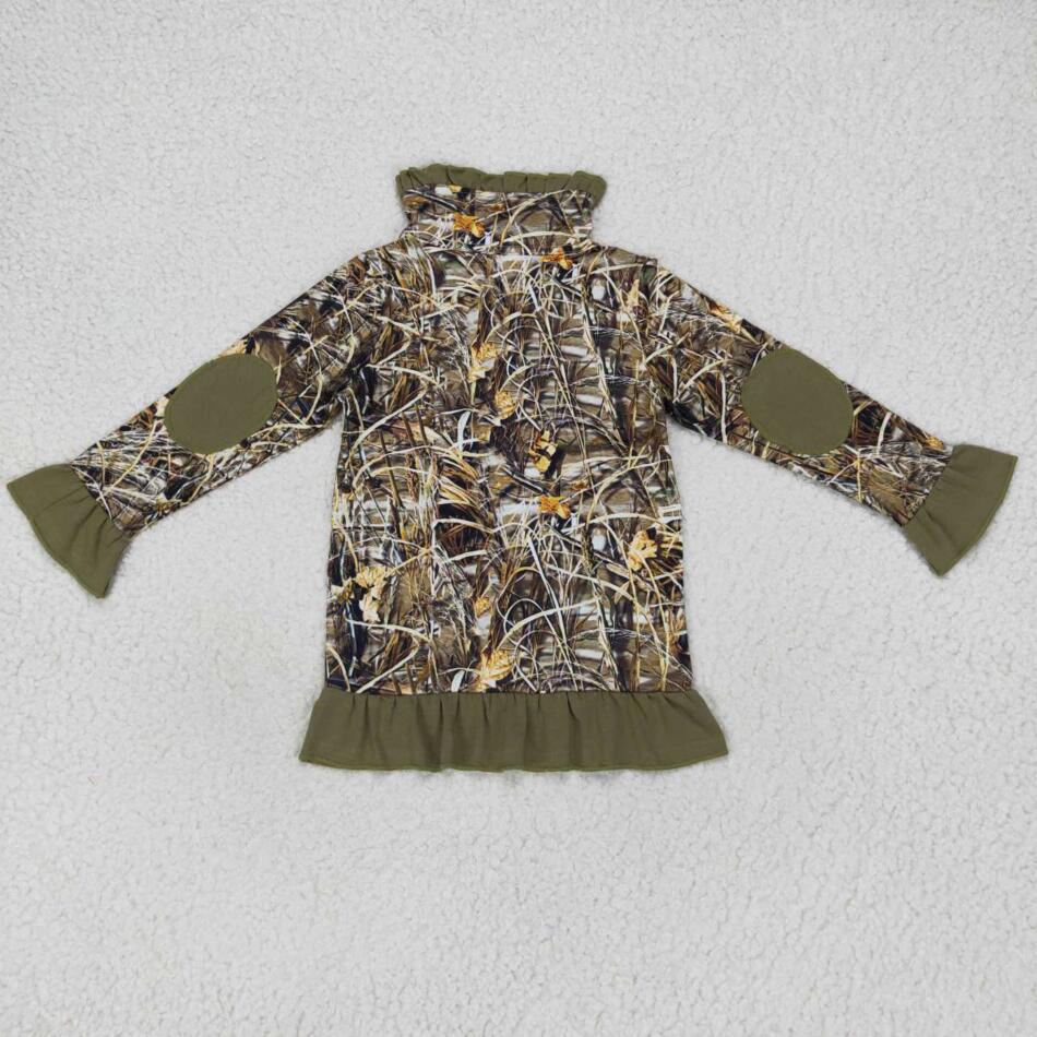 GT0312 Kids Girls Camo Mmallard Hunting Pullover Top