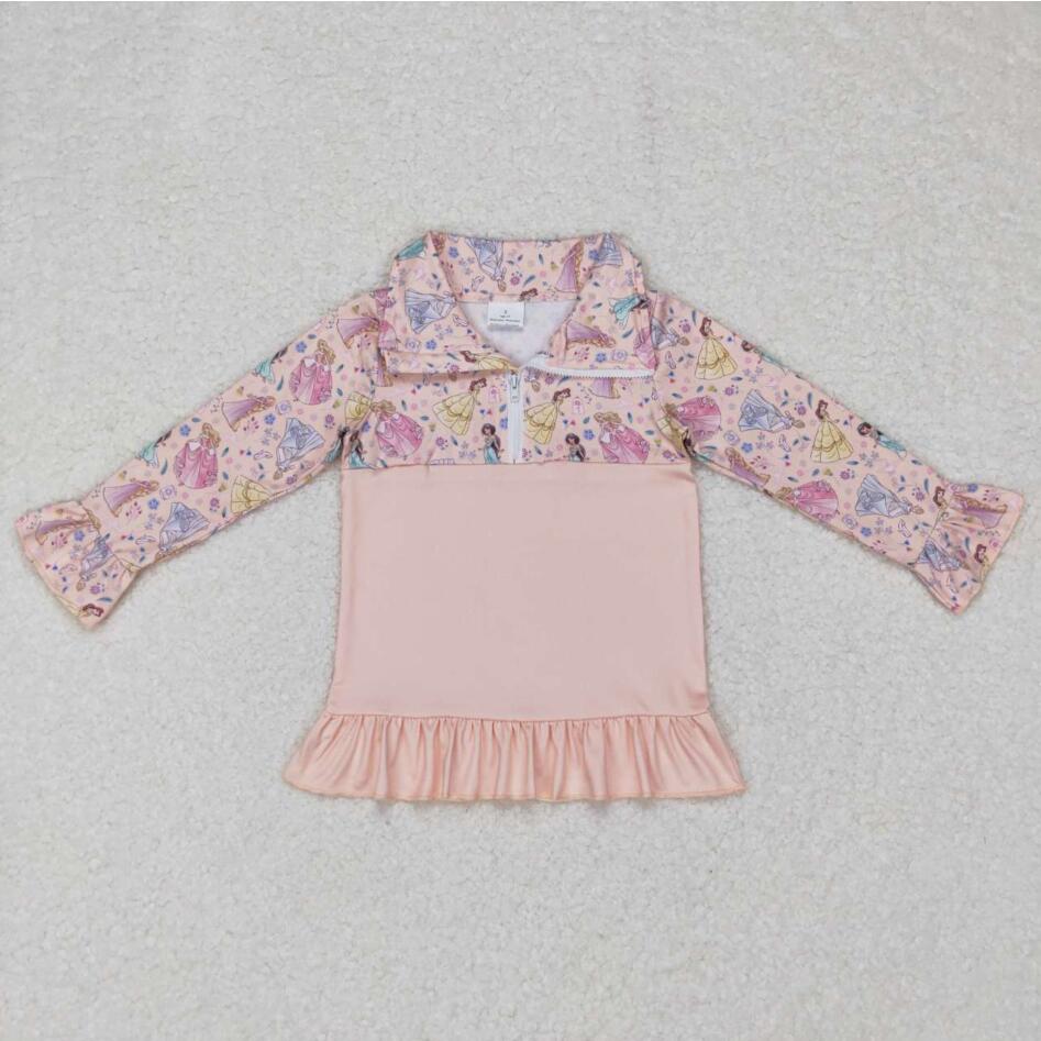 Baby Girls Princess Pullover Pink Long Sleeve Top