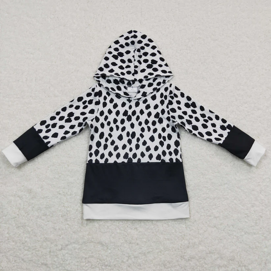 GT0202 Girls leopard hoodie top
