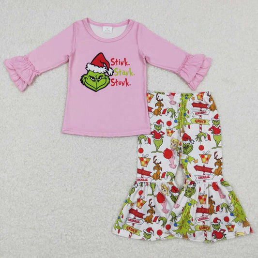 GLP0907 Baby Girls Cartoon Pink Outfit