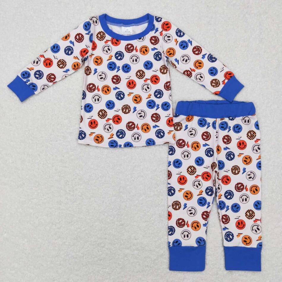 BLP0371 Kids Boys Western Long Sleeve Pajama Set