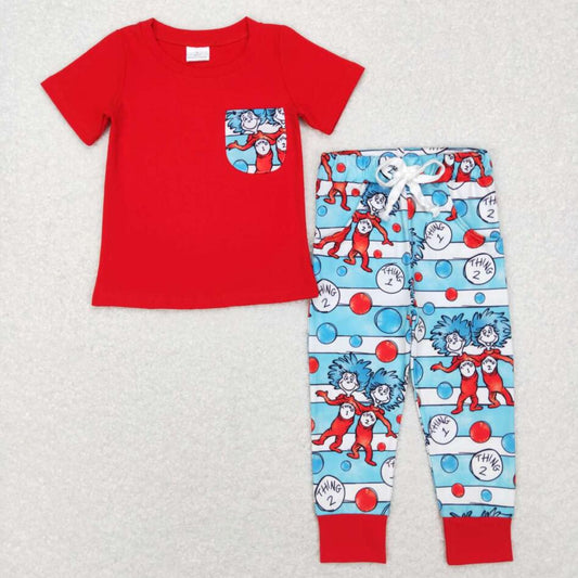 BSPO0239 Baby Boys DR Short Sleeve Top Pants Pajama Set