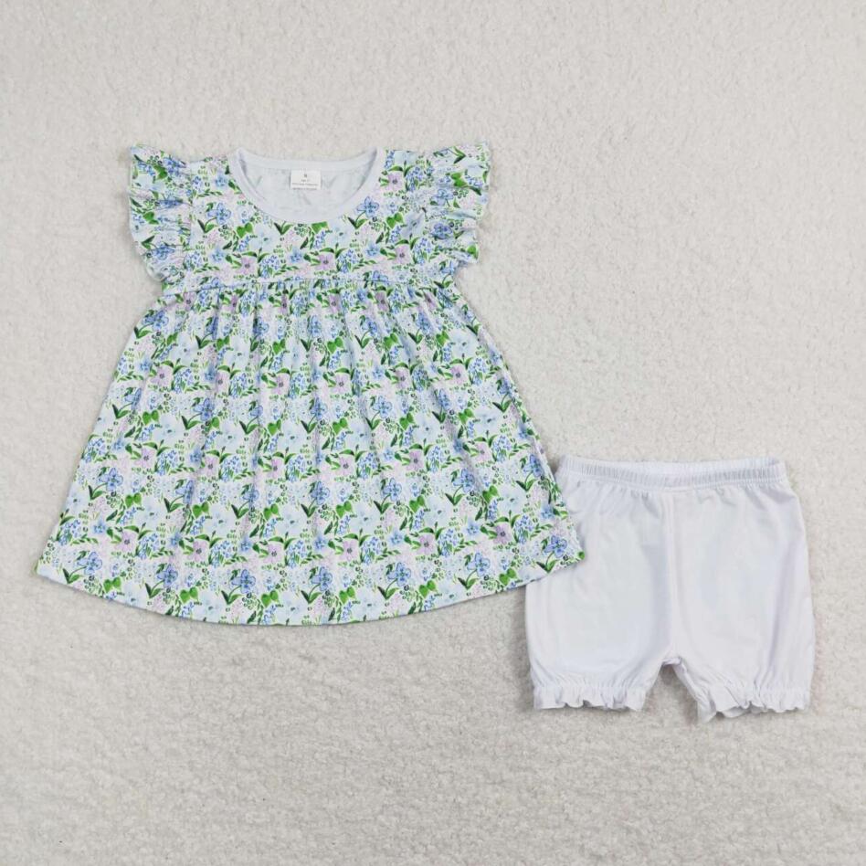 Baby Girls Floral Tunic Top matching Shorts Set