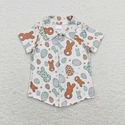 Baby Boys Easter Bunny Short Sleeve Shirt