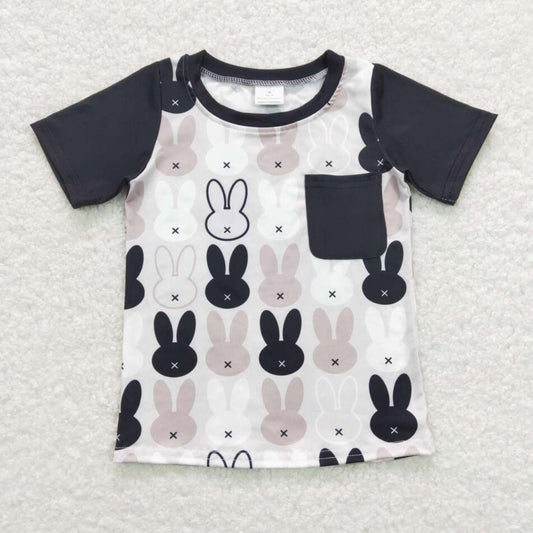 BT0589 Baby Boys Easter Rabbit Short Sleecve T-shirt