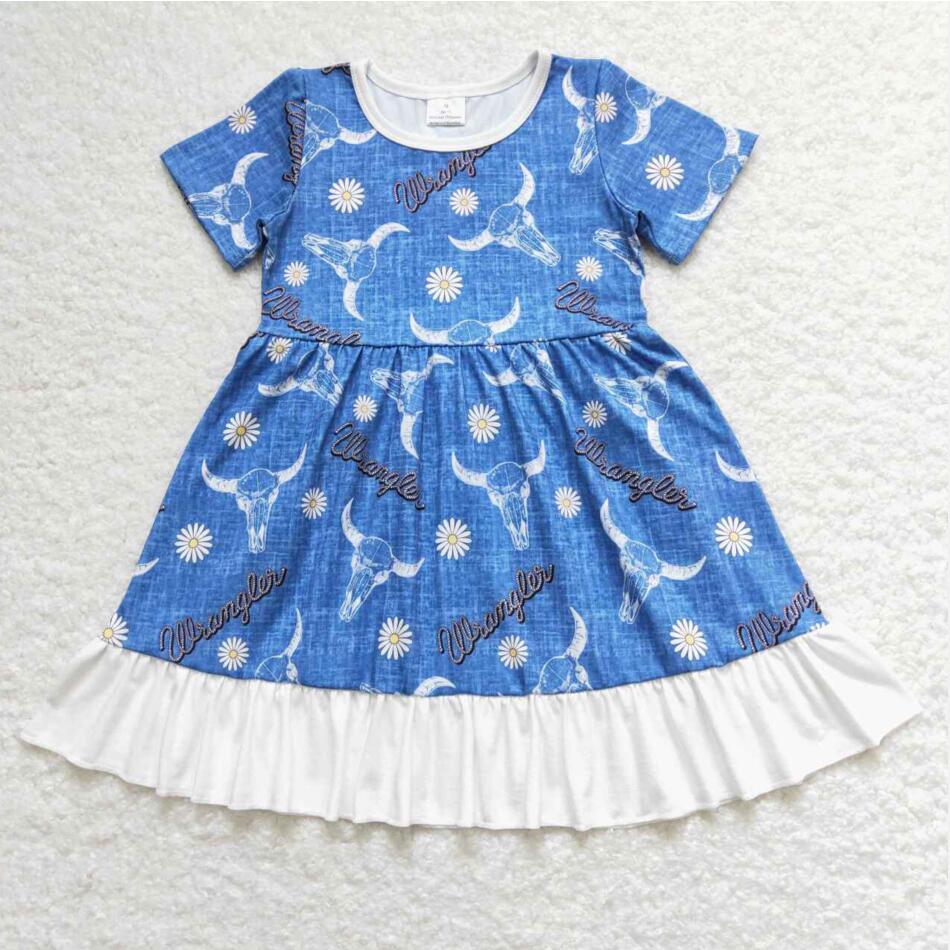 Baby Girls Steer's Skull Short Sleeve Dress