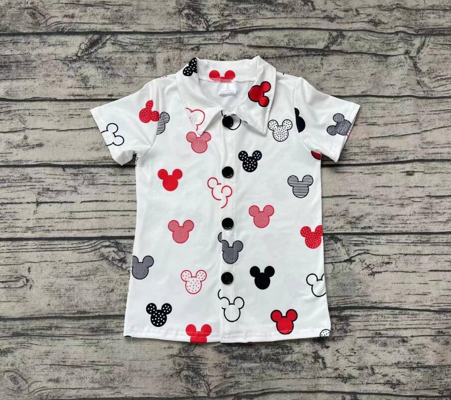 Preorder BT0607 Summer Baby Boys Cartoon Short Sleeve Shirt Top