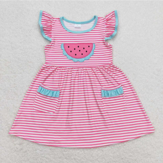 GSD0964 Summer Baby Girls Embroidery Watermelon Dress