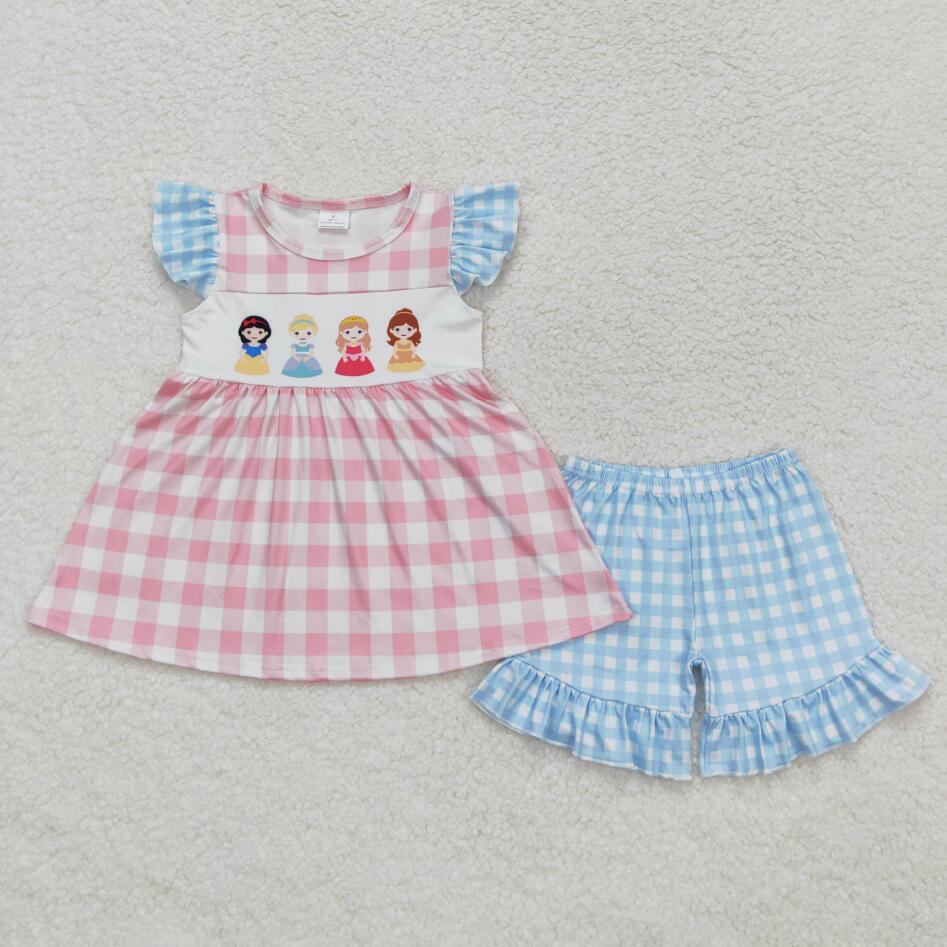 GSSO0692 Baby Girls Cute Princess Shorts Set