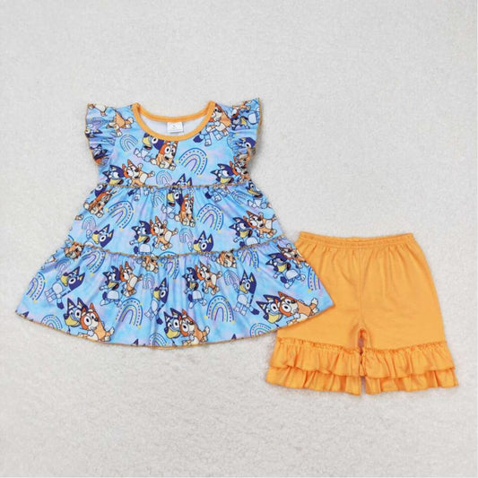 GSSO0820 Summer Mama's Girl Cartoon Duck Short Set