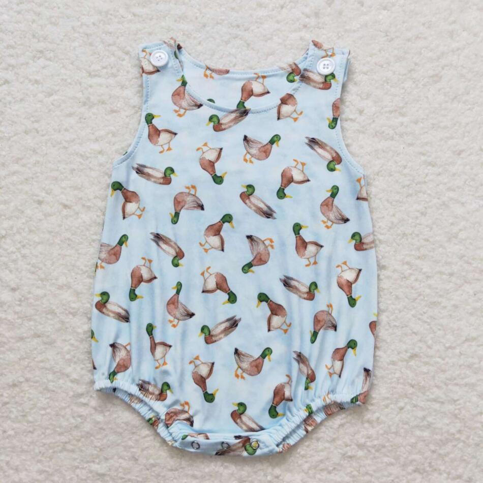 SR1282 Newborn Baby Boys Wild Duck Romper