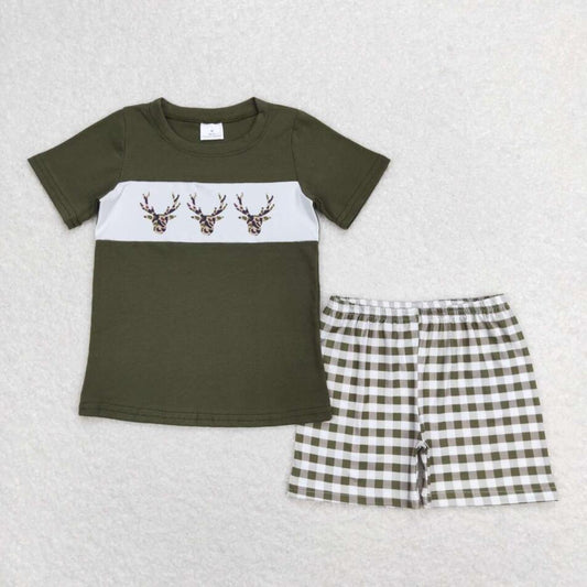 BSSO0662 Baby Boys Camouflaged Deer Hunting Shorts Set