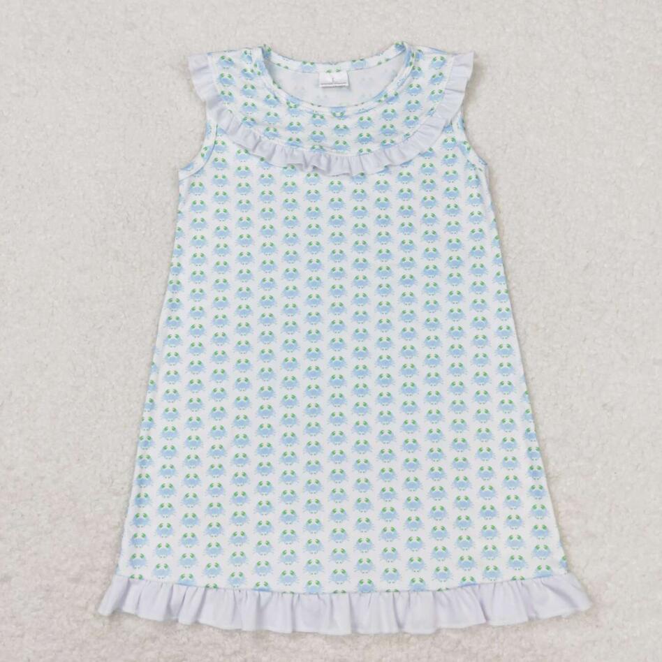 GSD1078 Baby Girls Crab Sleeveless Dress