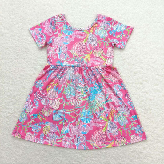 GSD1115 Baby Girls Sell See Grass Short Sleeve Dress