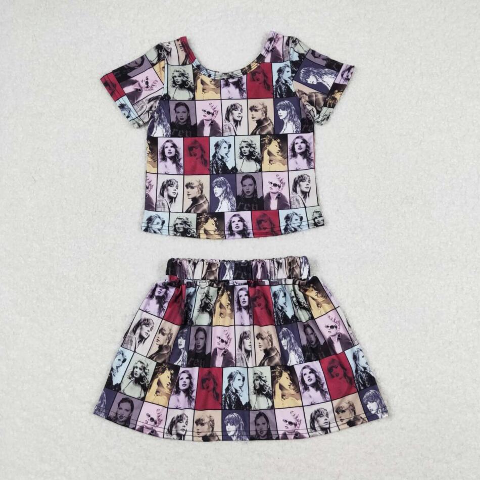 GSD1124 Baby Girls Taylor Swift Top and Skirt Set