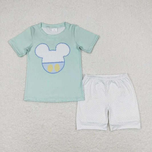 BSSO0675 Baby Boys Cartoon Mouse Top Matching Shorts Set