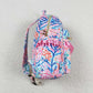 BA0185 Baby Girls Pink Blue Flowers Backpack Back Bags