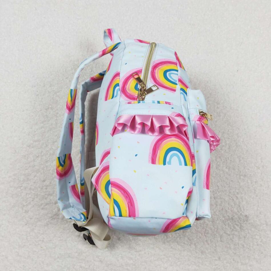 BA0167 Baby Girls Coral Rainbow Backpack Bag