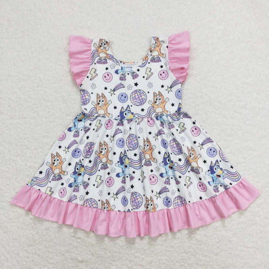 GSD1062 Baby Girls Cartoon Dog Disco Dress