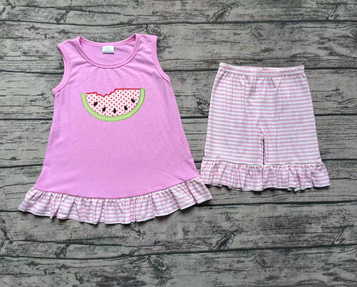 Wholesale Watermelon Cute Baby Kids Design Boutique Kid Clothing Set