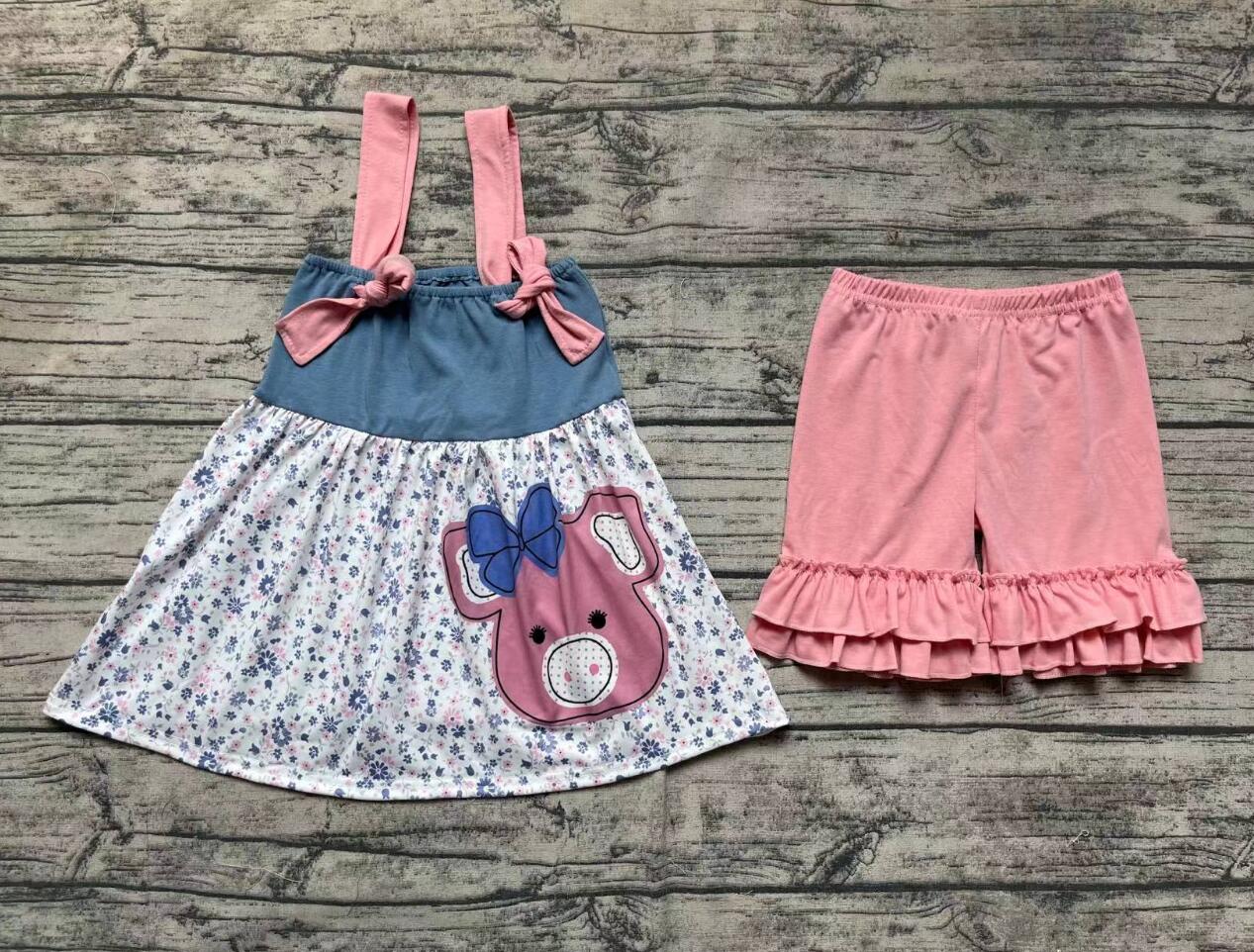 Wholesale Cartoon Cute Baby Kids Design Boutique Kid Clothing Set