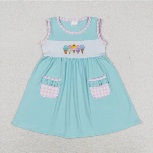 GSD0956 Summer Girls Ice Cream Sleeveless Dress