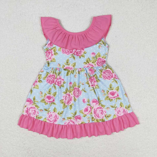 GSD0738 Baby Girls Floral Dress With Bow