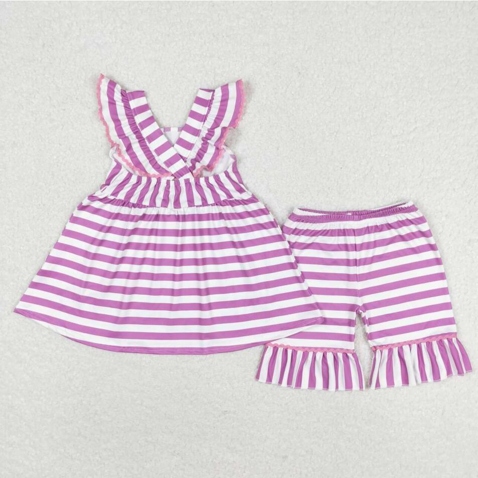 GSSO0734 Baby Girls Summer Popsicle Shorts Set