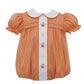 SR1879 Pumpkin baby girls short sleeve romper