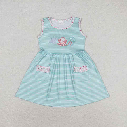 GSD0963 Summer Baby Girls Octopus Sleeveless Dress