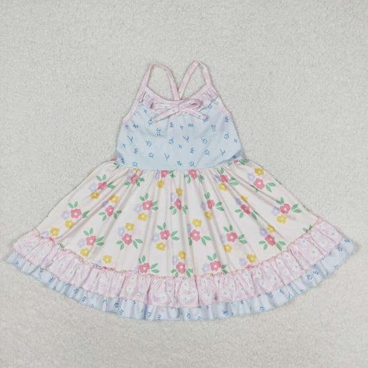 GSD0882 Kids Girls Summer Floral Dress