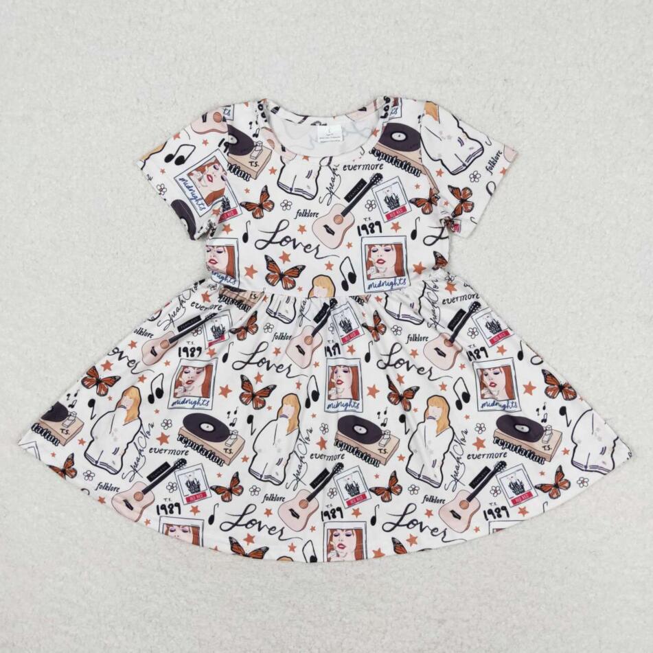 GSD0980 Baby Girls Taylor Swift Singer Short Sleeve Dress