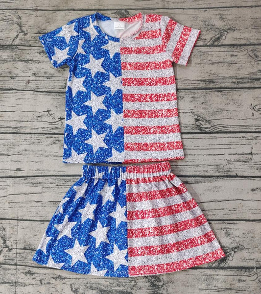 4th of July Wholesale Baby Kids Boutique Kid Clothing Set