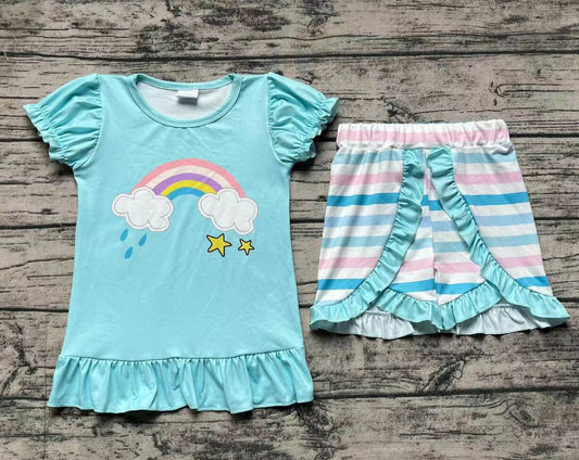 Rainbow Wholesale Baby Kids Boutique Kid Clothing Set