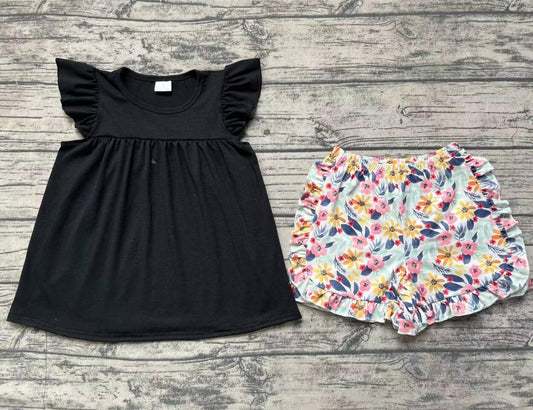 Floral Wholesale Baby Kids Wear Boutique Kid Clothing Set