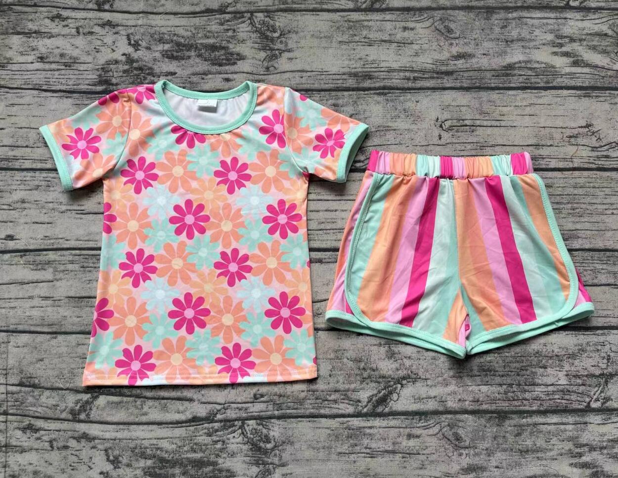 Flower Wholesale Baby Kids Wear Boutique Kid Clothing Set