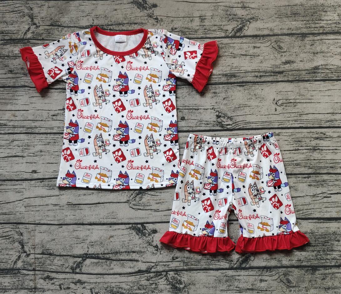 Cute Dog Wholesale Baby Kids Wear Boutique Kid Clothing Set